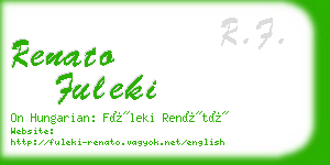 renato fuleki business card