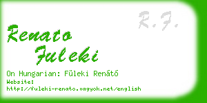 renato fuleki business card